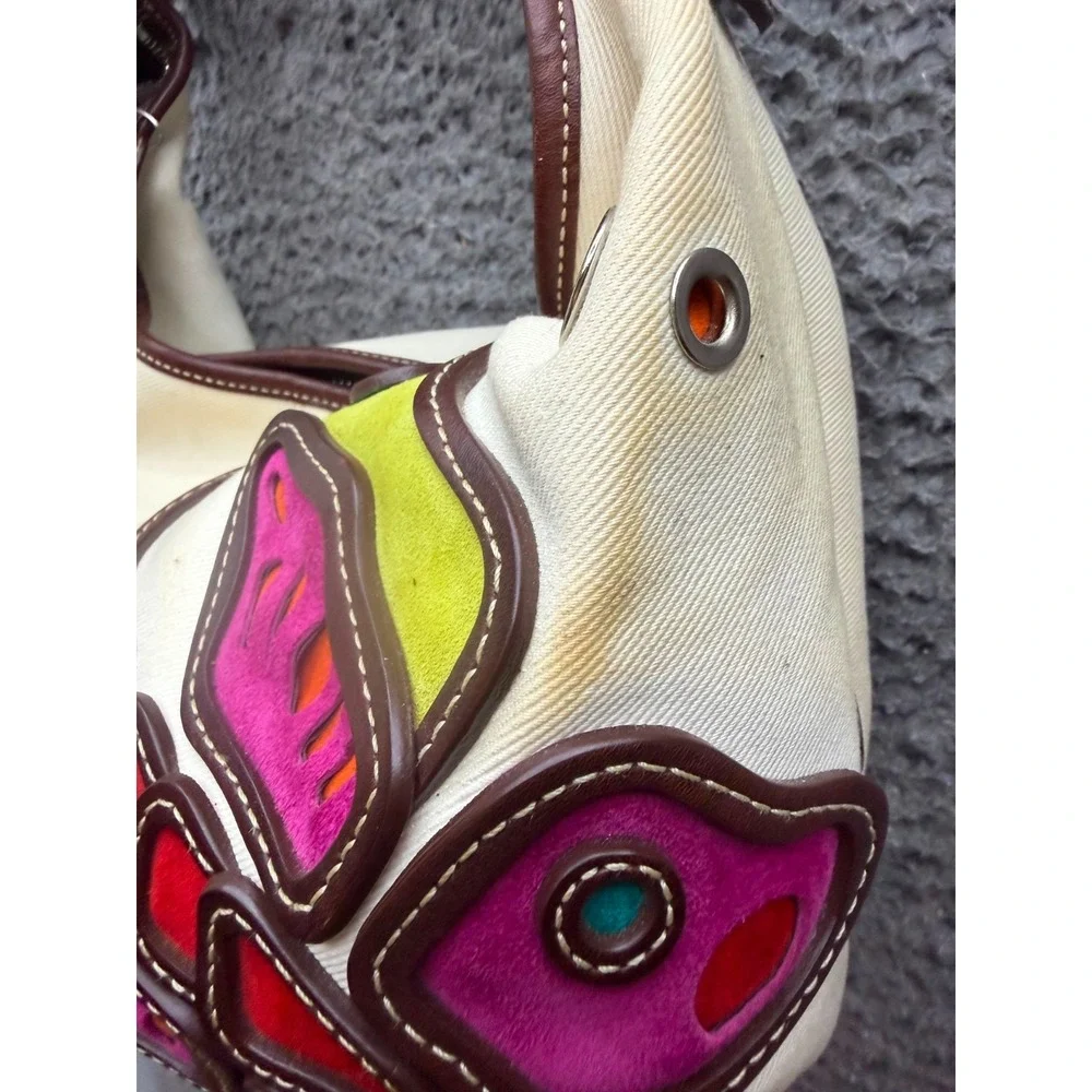 Vintage Y2k Coach Women's Butterfly Canvas Soho Hobo Bag 4992 Limited Edition